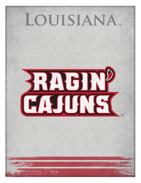 Louisiana Ragin Cajun Logo Wall Decor Canvas