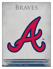 MLB's Atlanta Braves Logo Printed Canvas Wall Decor Side View