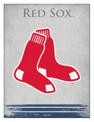 MLB's Boston Red Sox Logo Printed Canvas Wall Decor Side View