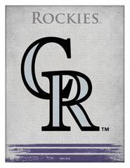 MLB's Colorado Rockies Logo Printed Canvas Wall Decor Side View