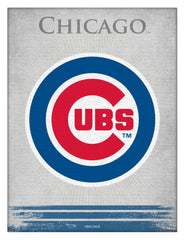MLB's Chicago Cubs Logo Printed Canvas Wall Decor Side View