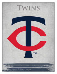 MLB's Minnesota Twins Logo Printed Canvas Wall Decor Side View
