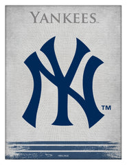 MLB's New York Yankees Logo Printed Canvas Wall Decor Side View