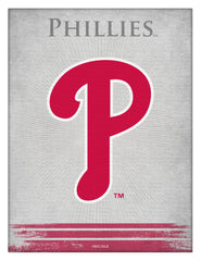 MLB's Philadelphia Phillies Logo Printed Canvas Wall Decor Side View