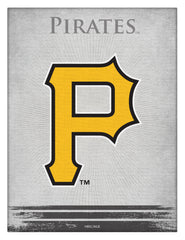MLB's Pittsburgh Pirates Logo Printed Canvas Wall Decor Side View