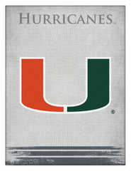 Miami Hurricanes Logo Wall Decor Canvas