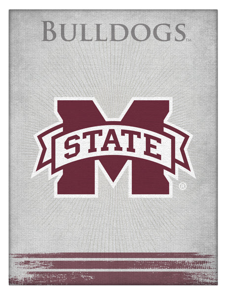 Mississippi State University Bulldogs Logo Wall Decor Canvas