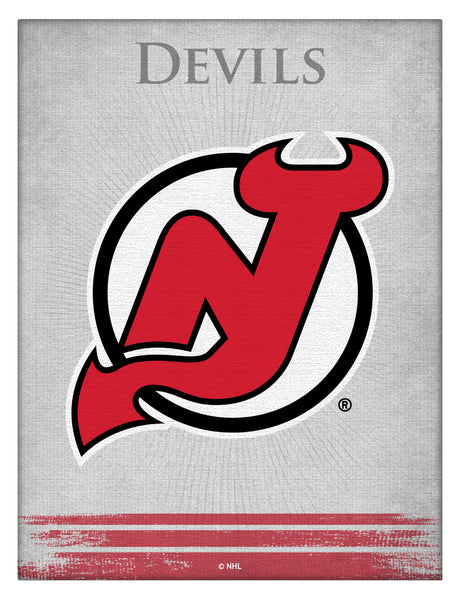 New Jersey Devils Logo Canvas