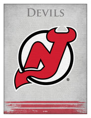 New Jersey Devils Logo Canvas