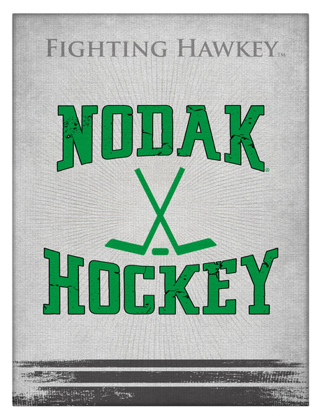 North Dakota Nodak Hockey Logo Wall Decor Canvas