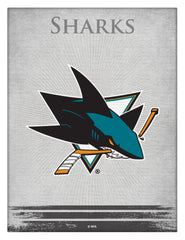 San Jose Sharks Logo Canvas
