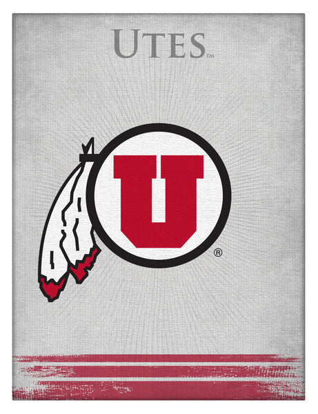 Utah Utes Logo Wall Decor Canvas