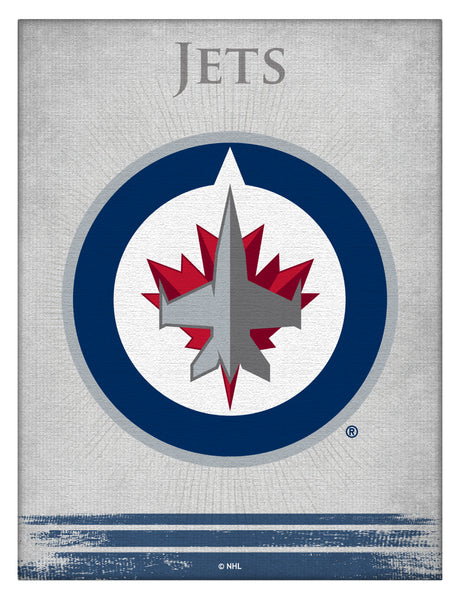 Winnipeg Jets Logo Canvas