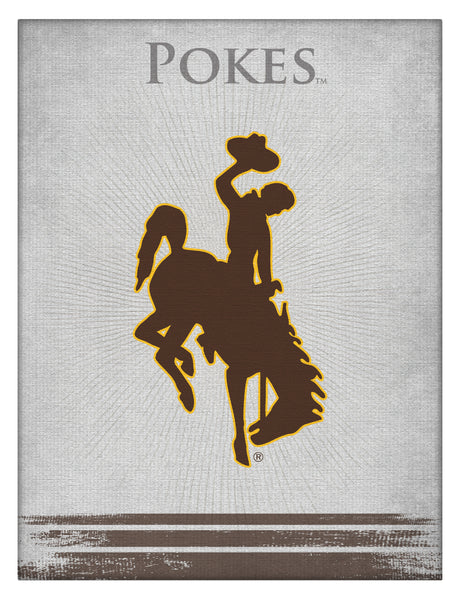 Wyoming Cowboys Logo Wall Decor Canvas