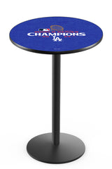 Los Angeles Dodgers 2024 World Series Champions L214 Black Wrinkle Los Angeles Dodgers Pub Table
