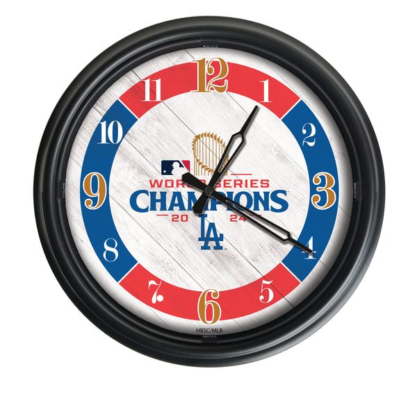 Los Angeles Dodgers 2024 World Series Champions Logo LED Clock | LED Outdoor Clock