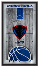 DePaul University Blue Demons Logo Basketball Mirror by Holland Bar Stool Company