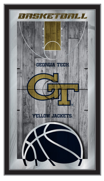 Georgia Tech Yellow Jackets Logo Basketball Mirror
