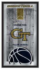 Georgia Tech University Yellow Jackets Logo Basketball Mirror by Holland Bar Stool Company