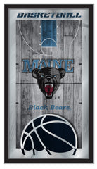 University of Maine Black Bears Logo Basketball Mirror by Holland Bar Stool Company