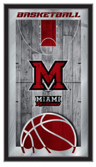 Miami University RedHawks Logo Basketball Mirror by Holland Bar Stool Company