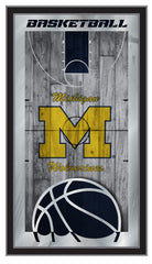 University of Michigan Wolverines Logo Basketball Mirror by Holland Bar Stool Company