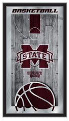 Mississippi State University Bulldogs Logo Basketball Mirror by Holland Bar Stool Company