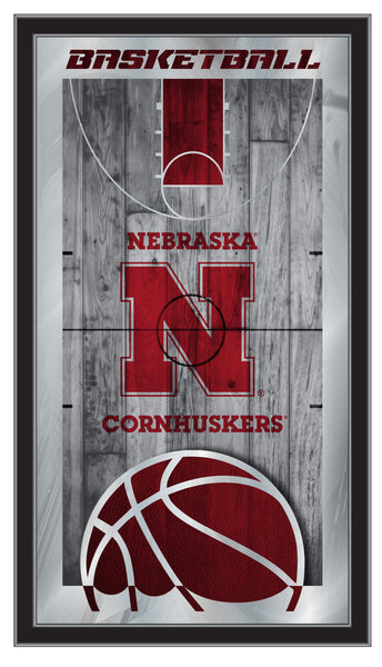 University of Nebraska Cornhuskers Logo Basketball Mirror
