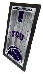 Texas Christian University Horned Frogs Logo Basketball Mirror