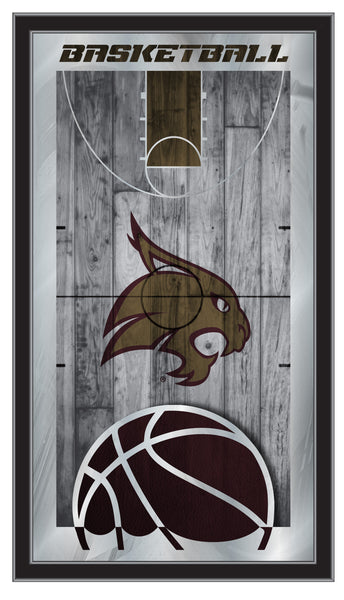 Texas State University Bobcats Logo Basketball Mirror