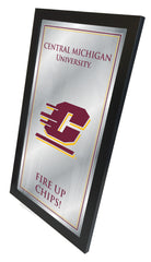 Central Michigan Chippewas Fight Song Mirror by Holland Bar Stool Company Home Sports Decor Side View