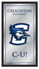 Creighton University Bluejays Logo Fight Song Mirror by Holland Bar Stool Company