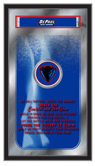 DePaul University Blue Demons Logo Fight Song Mirror by Holland Bar Stool Company