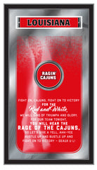 University of Louisiana at Lafayette Ragin Cajuns Logo Fight Song Mirror by Holland Bar Stool Company