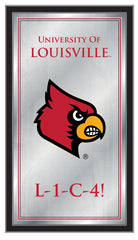 University of Louisville Cardinals Logo Fight Song Mirror by Holland Bar Stool Company