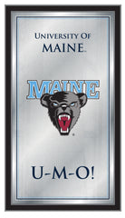 University of Maine Black Bears Logo Fight Song Mirror by Holland Bar Stool Company