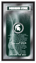 Michigan State University Spartans Logo Fight Song Mirror by Holland Bar Stool Company
