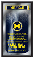University of Michigan Wolverines Logo Fight Song Mirror by Holland Bar Stool Company