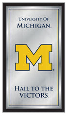 University of Michigan Wolverines Logo Fight Song Mirror by Holland Bar Stool Company