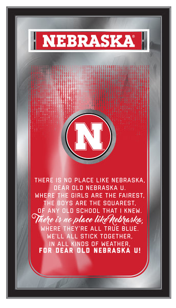 University of Nebraska Cornhuskers Logo Fight Song Mirror