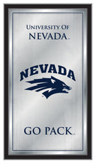 University of Nevada Reno Wolf Pack Logo Fight Song Mirror by Holland Bar Stool Company