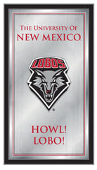 University of New Mexico Lobos Logo Fight Song Mirror by Holland Bar Stool Company