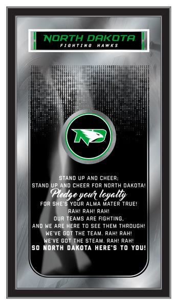 North Dakota Fighting Hawks Logo Fight Song Mirror