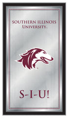 Southern Illinois University Salukis Logo Fight Song Mirror by Holland Bar Stool Company