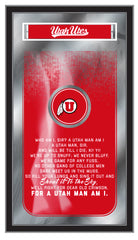 University of Utah Utes Logo Fight Song Mirror by Holland Bar Stool Company
