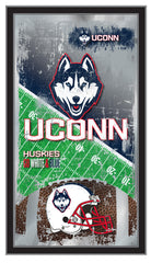 University of Connecticut Huskies Logo Football Mirror by Holland Bar Stool Company