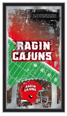 University of Louisiana at Lafayette Ragin Cajuns Logo Football Mirror by Holland Bar Stool Company