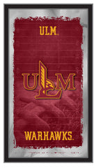 University of Louisiana at Monroe Warhawks Logo Football Mirror by Holland Bar Stool
