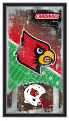 University of Louisville Cardinals Logo Football Mirror by Holland Bar Stool Company