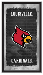 University of Louisville Cardinals Logo Football Mirror by Holland Bar Stool